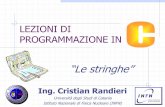 Lezioni di programmazione in c le stringhe By Cristian Randieri -