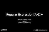 PyCon APAC 2016 Regular Expression[A-Z]+