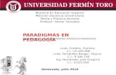 Paradigmas en pedagogía: modernidad y postmodernidad