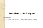 Translation  Techniques from English into Romanian and Russin