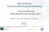 Kurzvorstellung "KUG Recherche-Infrastruktur"