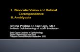2016 I. Binocular Vision & Retinal Correspondence; II Amblyopia
