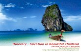 Itinerary - Vacation in Thailand (Phuket, Pattaya & Bangkok)
