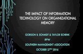 Schmidt & Schenk (2016) the Impact of Information Technology on Organizational Memory
