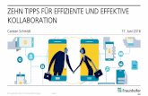 Zehn tipps für eine effiziente und effektive kollaboration