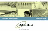 Oasmia Nasdaq: OASM