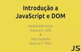 Introdução JavaScript e DOM 2016