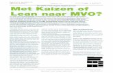 Kwaliteit in bedrijf: Met Kaizen of Lean naar MVO?