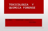 Toxicologia   y  quimica forence