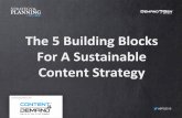 The 5 Building Blocks For A Sustainable Content Strategy - #SPS2015
