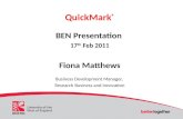 Dr Fiona Matthews - QuickMark