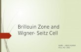Brillouin zone and wigner  seitz cell