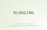 Blogging presentasjon. Marthe