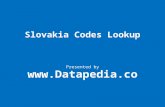 Slovakia  Zip | Postal Codes Lookup