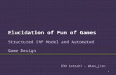Elucidation of Fun of Games: Structured IRF Model and Automated Game Design