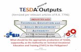 TESDA Outputs per RA7796