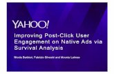 Improving Post-Click User Engagement on Native Ads via Survival Analysis