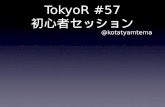 TokyoR #57 初心者セッション