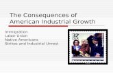 The Consequences of American Industrial Growth Immigration Labor Union Native Americans Strikes and Industrial Unrest.