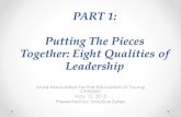 PART 1: Putting The Pieces Together: Eight Qualities of Leadership Iowa Association for the Education of Young Children May 15, 2015 Presented by: Maurice.