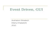 Event Driven, GUI Avshalom Elmalech Eliahu Khalastchi 2010.