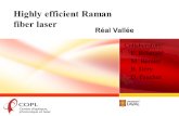 Highly efficient Raman fiber laser Collaborators: E. Bélanger M. Bernier B. Déry D. Faucher Réal Vallée.