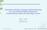 Inorganic Material Lab. SKKU Formation of Polymer-Inorganic Hybrid Materials by in situ Polymerization of Muconates in the Interlayer Space of [LiAl 2.