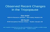 Observed Recent Changes in the Tropopause Dian Seidel NOAA Air Resources Laboratory ~ Silver Spring, Maryland USA Bill Randel NCAR Atmospheric Chemistry.