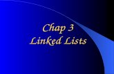 Chap 3 Linked Lists. Vocabulary Linear List 线性表 Linked List 链表 Retrieval 检索 Traversal 遍历 Node 结点 Circularly Linked Lists 循环链表 Doubly Linked Lists 双向链表.