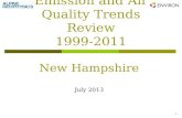 1 Emission and Air Quality Trends Review 1999-2011 New Hampshire July 2013.