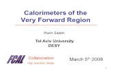 1 Calorimeters of the Very Forward Region Iftach Sadeh Tel Aviv University DESY Collaboration High precision design March 5 th 2008.