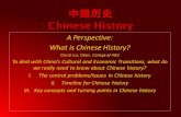 中国历史 Chinese History A Perspective: What is Chinese History? David Lux, Dean, College of A&S To deal with China’s Cultural and Economic Transitions, what.