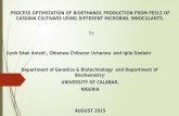 PROCESS OPTIMIZATION OF BIOETHANOL PRODUCTION FROM PEELS OF CASSAVA CULTIVARS USING DIFFERENT MICROBIAL INNOCULANTS. by Uyoh Edak Aniedi 1, Obianwa Chibuzor.