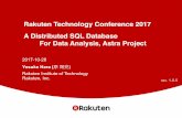 Rakuten Technology Conference 2017 A Distributed SQL Database  For Data Analysis, Astra Project