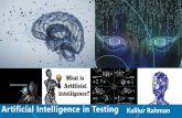 Artificial Intelligence in testing - A STeP-IN / NASSCOM Evening Talk Session Speech by Kalilur Rahman