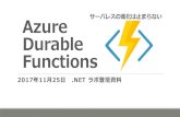 「Azure durable functions」の概要