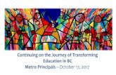 Continuing on the Journey of Transforming Education in BC