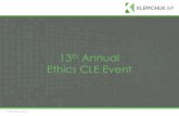 2017 Klemchuk LLP Ethics CLE Presentation Materials