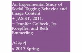 an experimental study of social tagging behavior and image content