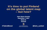 Talent Boost Open Space Session September 7, 2017