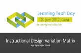 Instructional Design Variation matrix - work in progress
