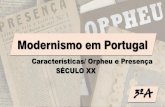 Modernismo em Portugal - características e revistas Orpheu e Presença