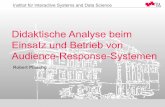 Didaktische Analyse beim Einsatz von Audience-Response-Systemen