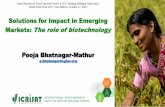 Solutions for Impact in Emerging Markets: The role of biotechnology
