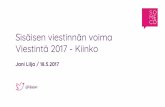 Jani Lilja: Kiinko Viestintä 2017 -tapahtuma - Sisäisen viestinnän voima
