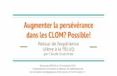 Augmenter la persévérance dans les CLOM / MOOC? Possible!
