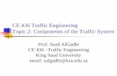 02 Components of Traffic System (Traffic Engineering هندسة المرور & Prof. Saad AlGadhi)