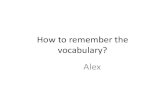 How to remember vocabulary