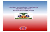 Projet de loi de finances Rectificative - Exercice 2016-2017