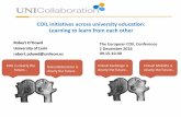 COIL initiatives across university education: Learning to learn from each other